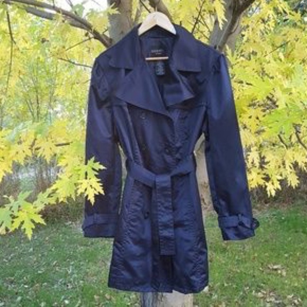 Navy Blue Rain Coat w/Beautiful Sheen